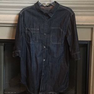 Jean button up short sleeve